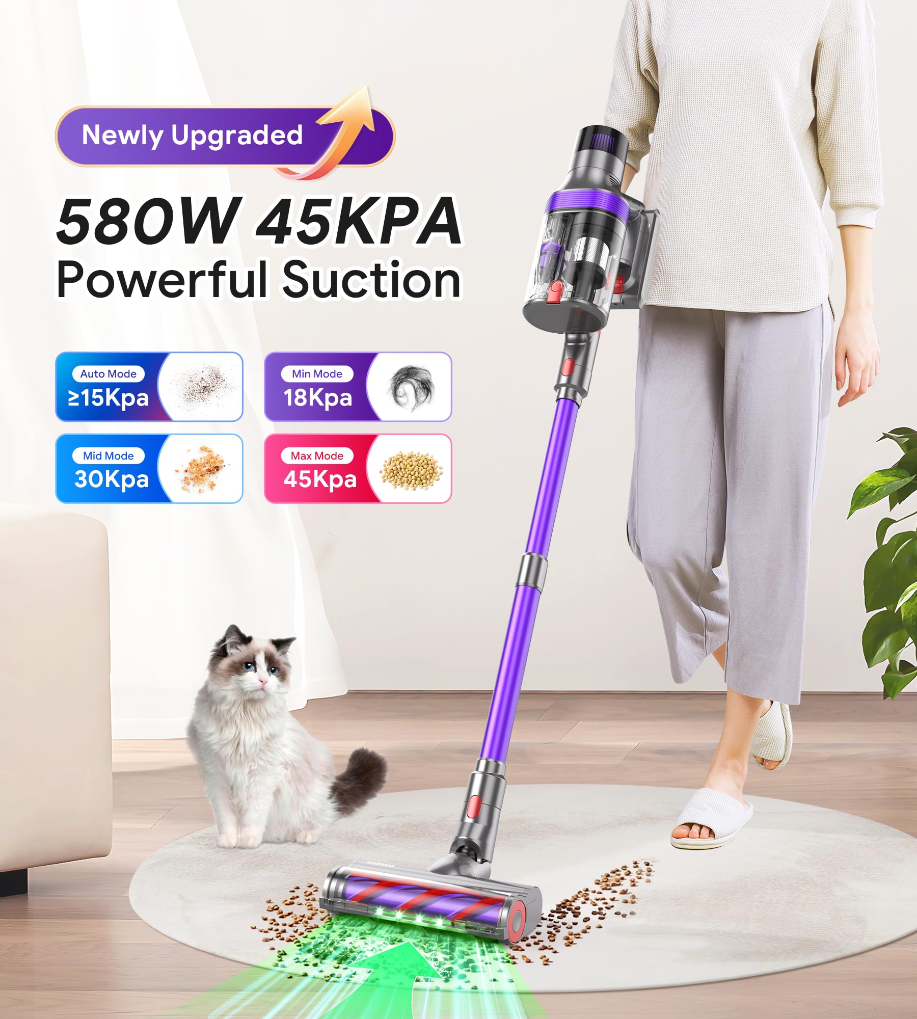 Rebanic S18 Cordless Vacuum Cleaner for Home