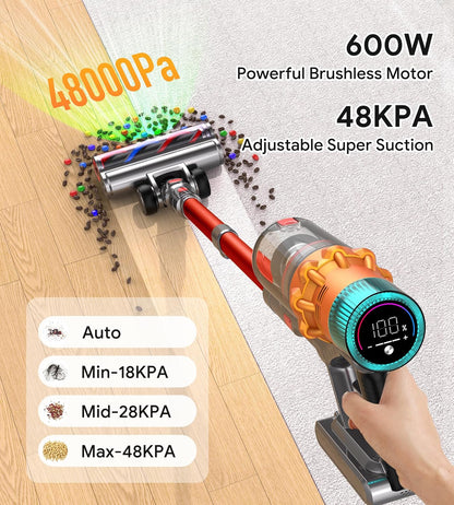 Rebanic S8  Cordless Vacuum Cleaner for Home-Red