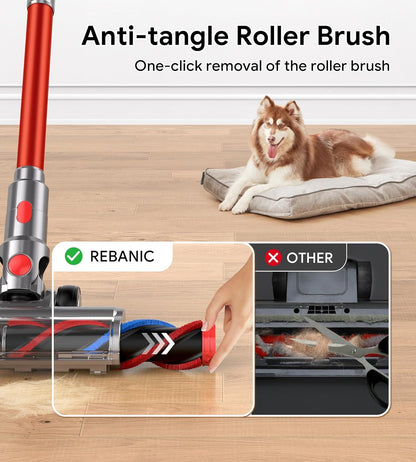 Rebanic S8  Cordless Vacuum Cleaner for Home-Red