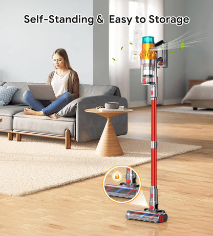 Rebanic S8  Cordless Vacuum Cleaner for Home-Red